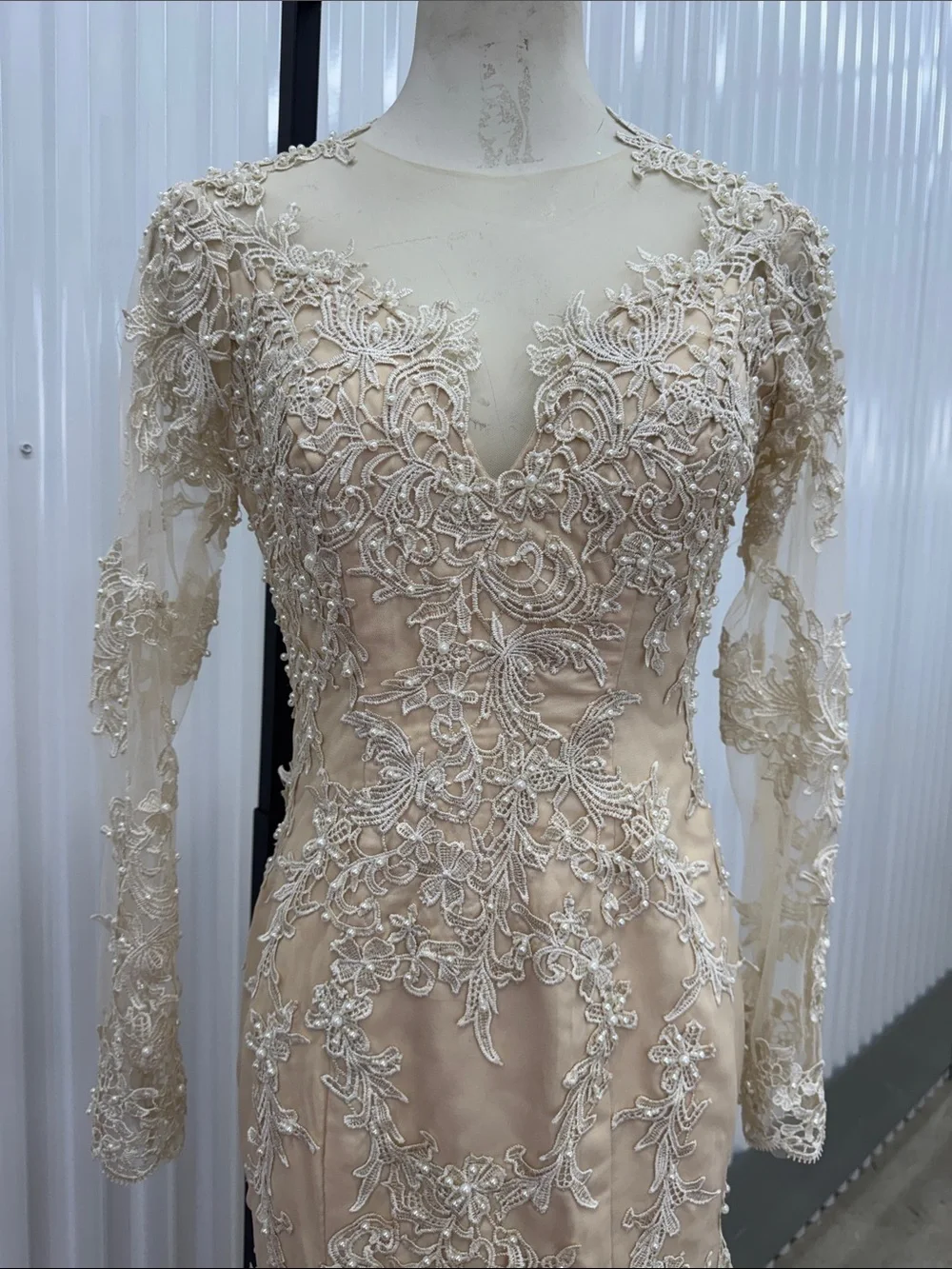 Elegant Lace Long Sleeve Dress - Picture 3 of 17